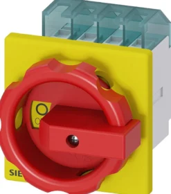 Nødafbryder, 3P, 16A, 7,5kW, rød og gul greb, 3LD2003-0TK53