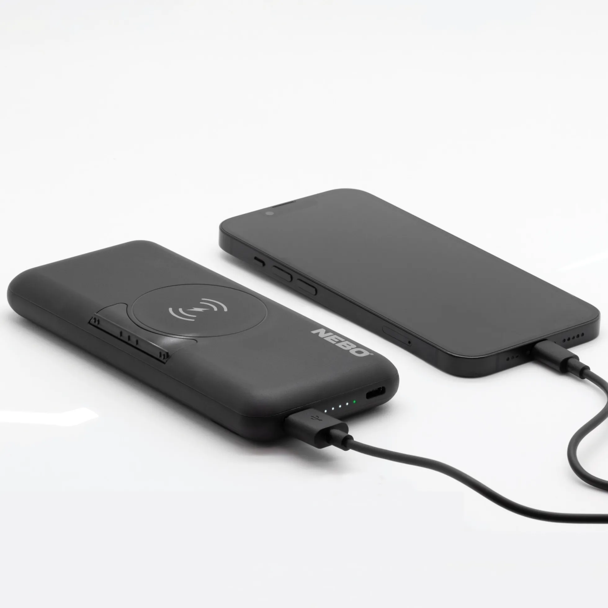 NEBO Powerbank, 10000 mAh, trådløs, sort