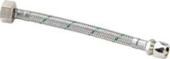 NEOFLEX® – Tilslutningsslange med rustfri flet, omløber og kompressionskobling, ½" x 10 mm