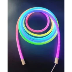 Neon Flex Rope, 5 meter, RGBIC, LED strip i vævet reb, Wifi, Bluetooth, USB, IP67, inkl. fjenbetjening og controller