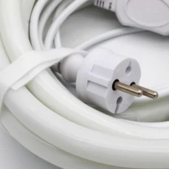 Neon indretningssæt, 10 meter, varm hvid LED strip, D16, 8W/m, 230V, 350lm/m, IP67