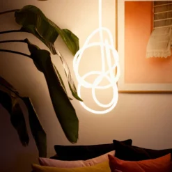 Neon indretningssæt, 10 meter, varm hvid LED strip, D16, 8W/m, 230V, 350lm/m, IP67