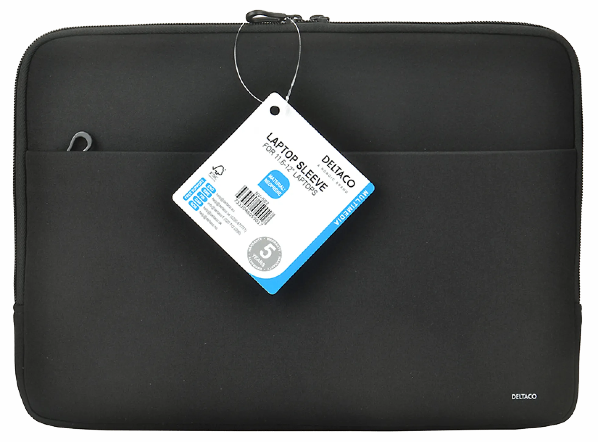 Neopren laptop sleeve, 11.6-12", sort