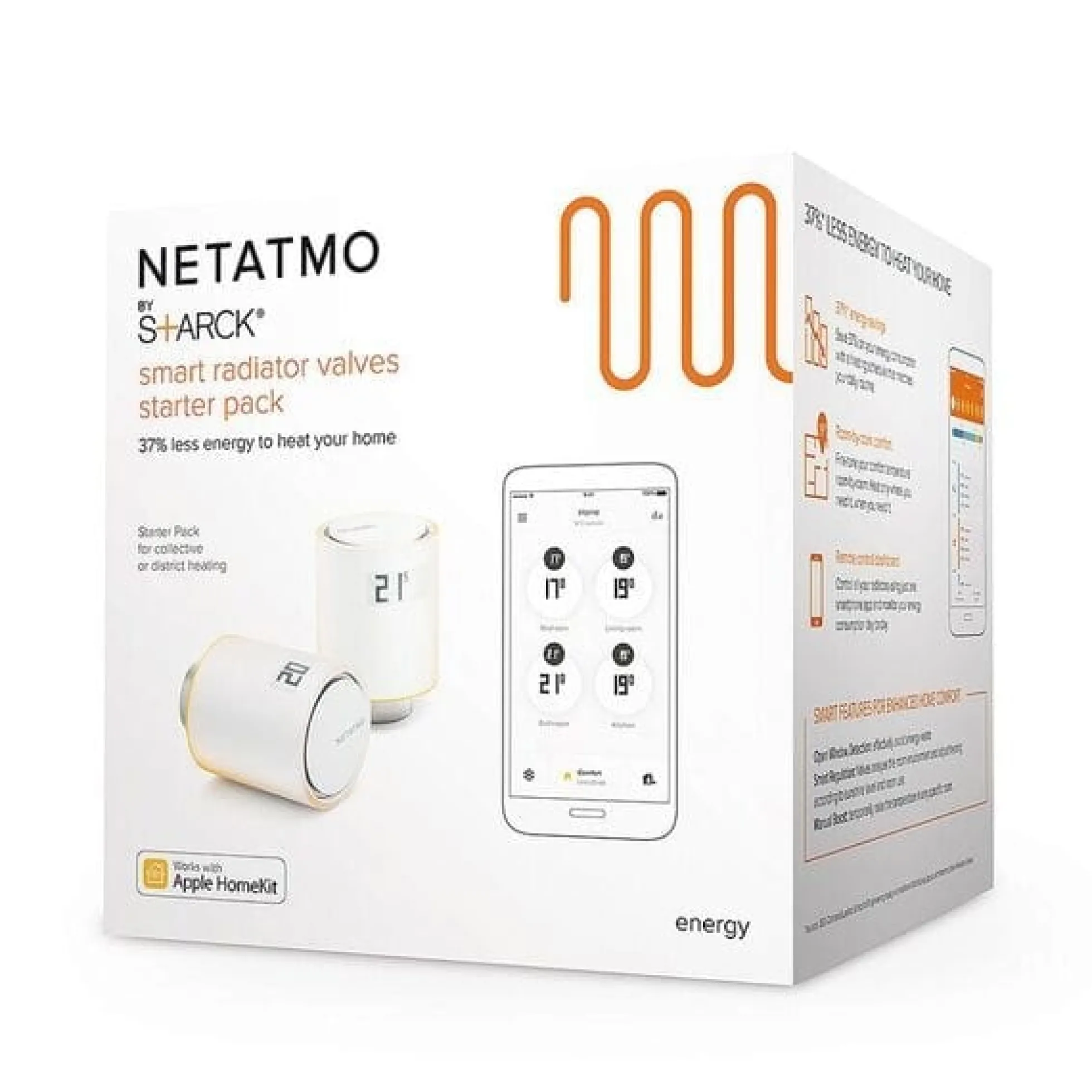 Netatmo Smart radiatortermostat, starter kit med 2 termostater + bridge