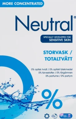 Neutral storvask vaskepulver, 30-95°C, 8,92 kg