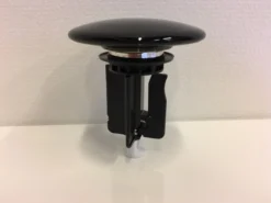 Nico løft op prop, sort porcelæn, 1 1/4"