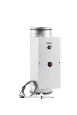 Nilan El-forvarmeflade, Ø 125 mm, 600W, til frostsikring med temperaturføler
