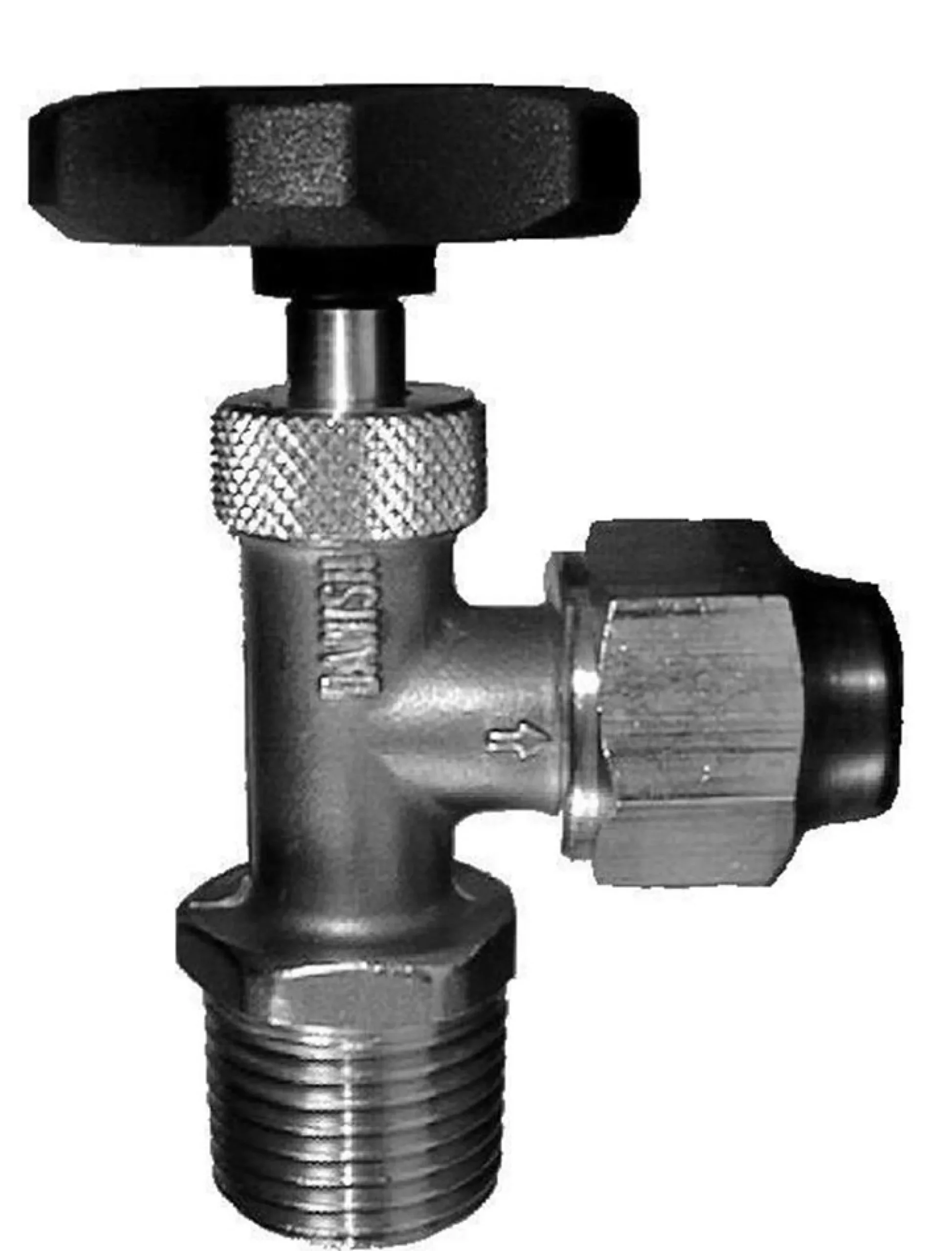 Nåleventil v/l, 1/2", 10mm, 1/2" nippel