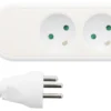 Nordic Quality Power 3-vejs stikdåse med jord, 1,5 meter ledning, hvid
