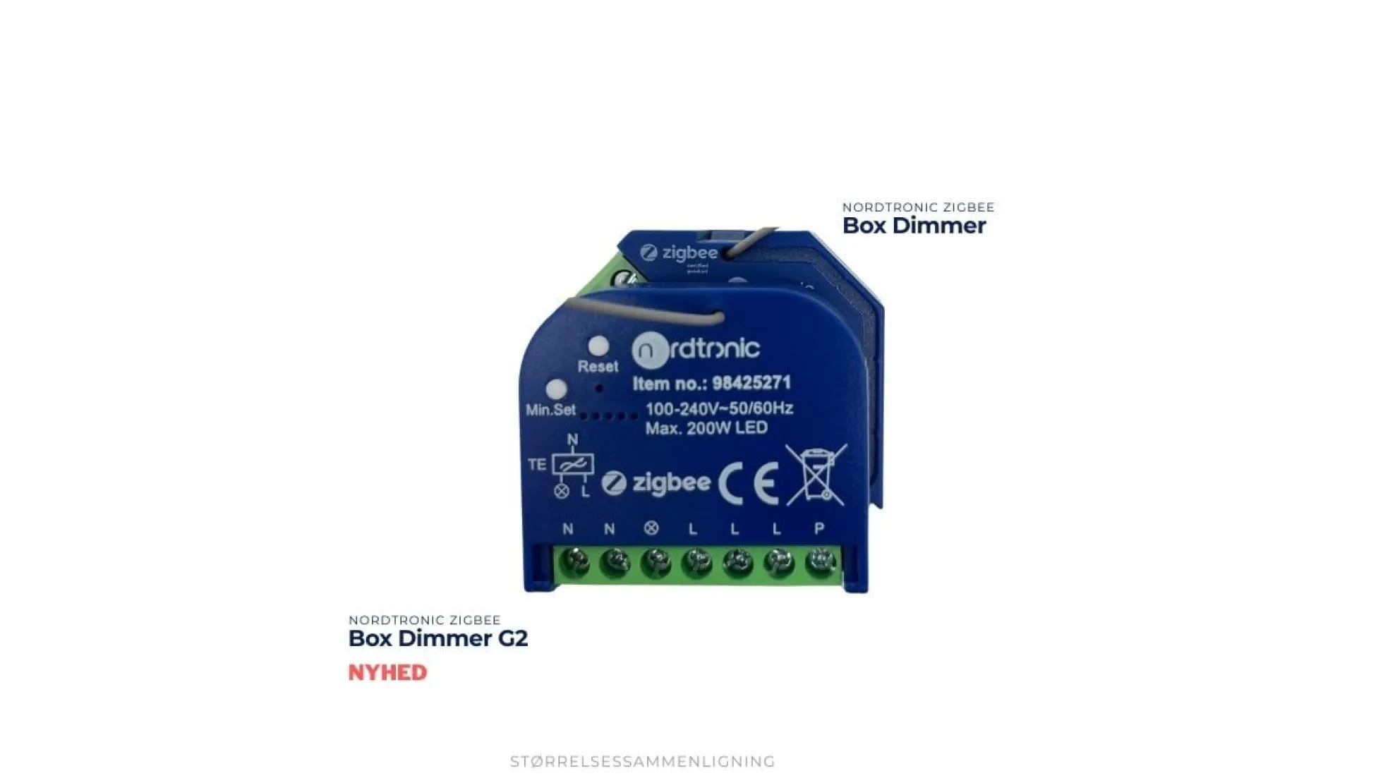 Nordtronic Box Dimmer G2, Zigbee lysdæmper til indbygning