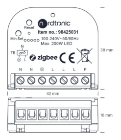 Nordtronic Box Dimmer G2, Zigbee lysdæmper til indbygning