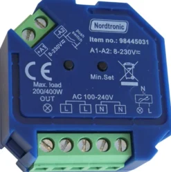 Nordtronic Box Dimmer Triac (passer i PL-dåser, for for styring fjedertryk) - Nordtronic