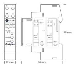 Nordtronic DIN Dimmer Zigbee, lysdæmper