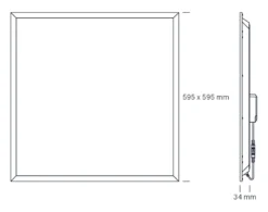 Nordtronic ECOtech LED-panel, 60x60 cm, 4000K, 40W, 4000 lumen - inkl. strømforsyning / driver