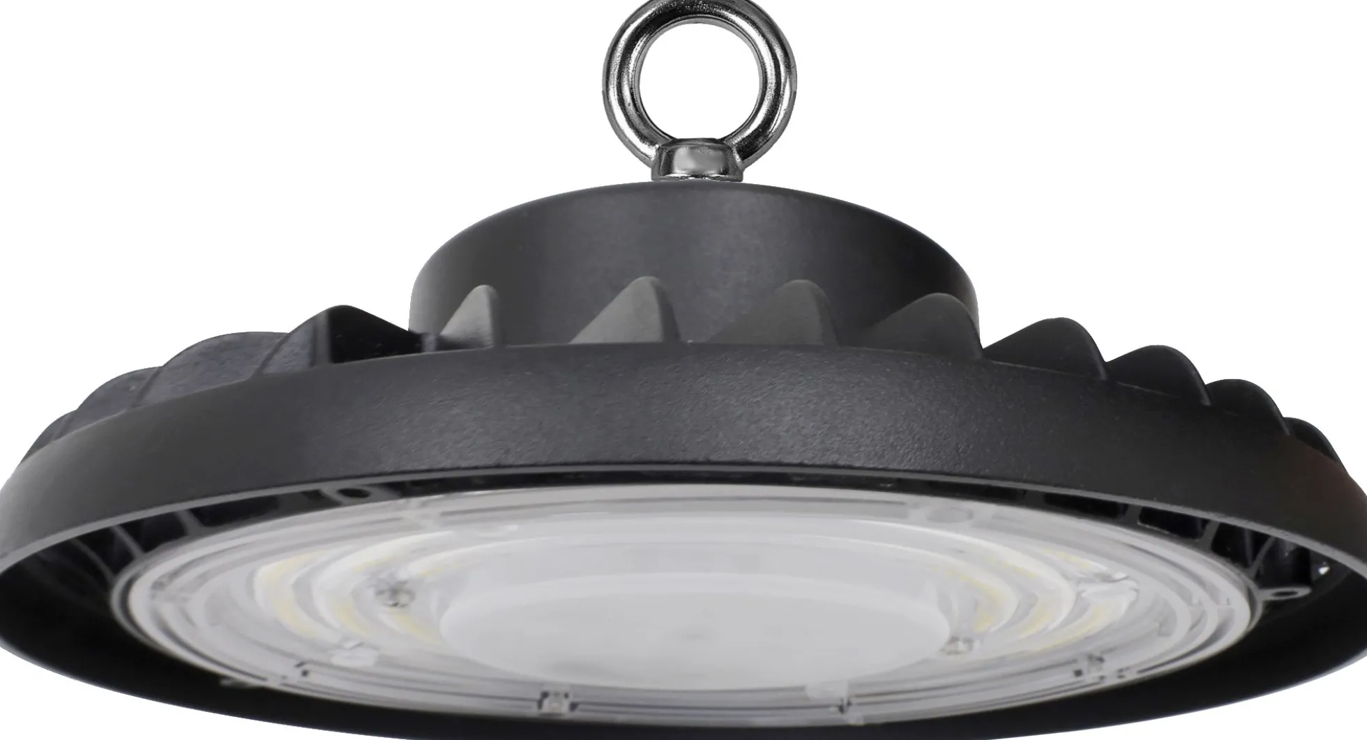 Nordtronic Highbay, 100W, 14.000lm, Ø218, mat sort, inkl. lyskilde og 2 meter kabel - ECOtech