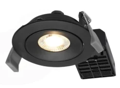 Nordtronic Low Profile DOB indbygningsspot, komplet inkl. driver, 5W, 2700K-3000K, sort (mat)
