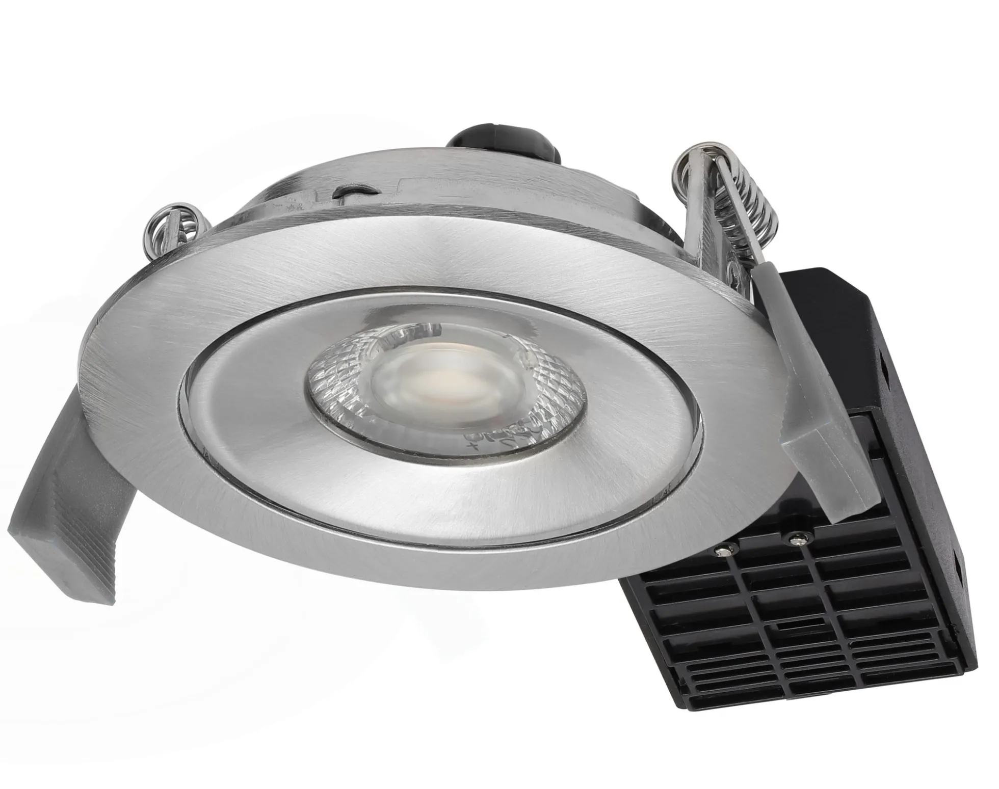 Nordtronic Low Profile DOB indbygningsspot, komplet inkl. driver, 5W, 2700K-3000K, børstet aluminium