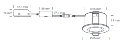 Nordtronic Low Profile Flexible G2 indbygningsspot Ø55/Ø75/Ø83, inkl. driver