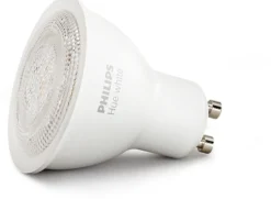 Nordtronic Surf Install påbygningsspot, GU10 (230V), rund, børstet alu, inkl. Philips Hue White, 4,2W, 400lm, 2700K, 46°
