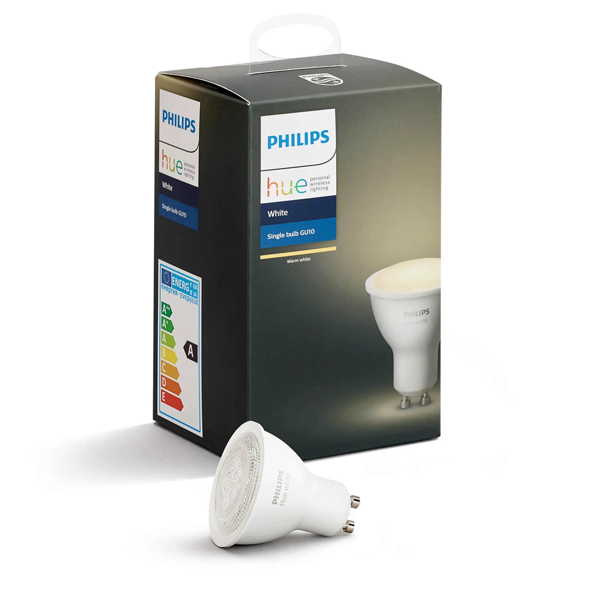 Nordtronic Surf Install påbygningsspot, GU10 (230V), rund, børstet alu, inkl. Philips Hue White, 4,2W, 400lm, 2700K, 46°