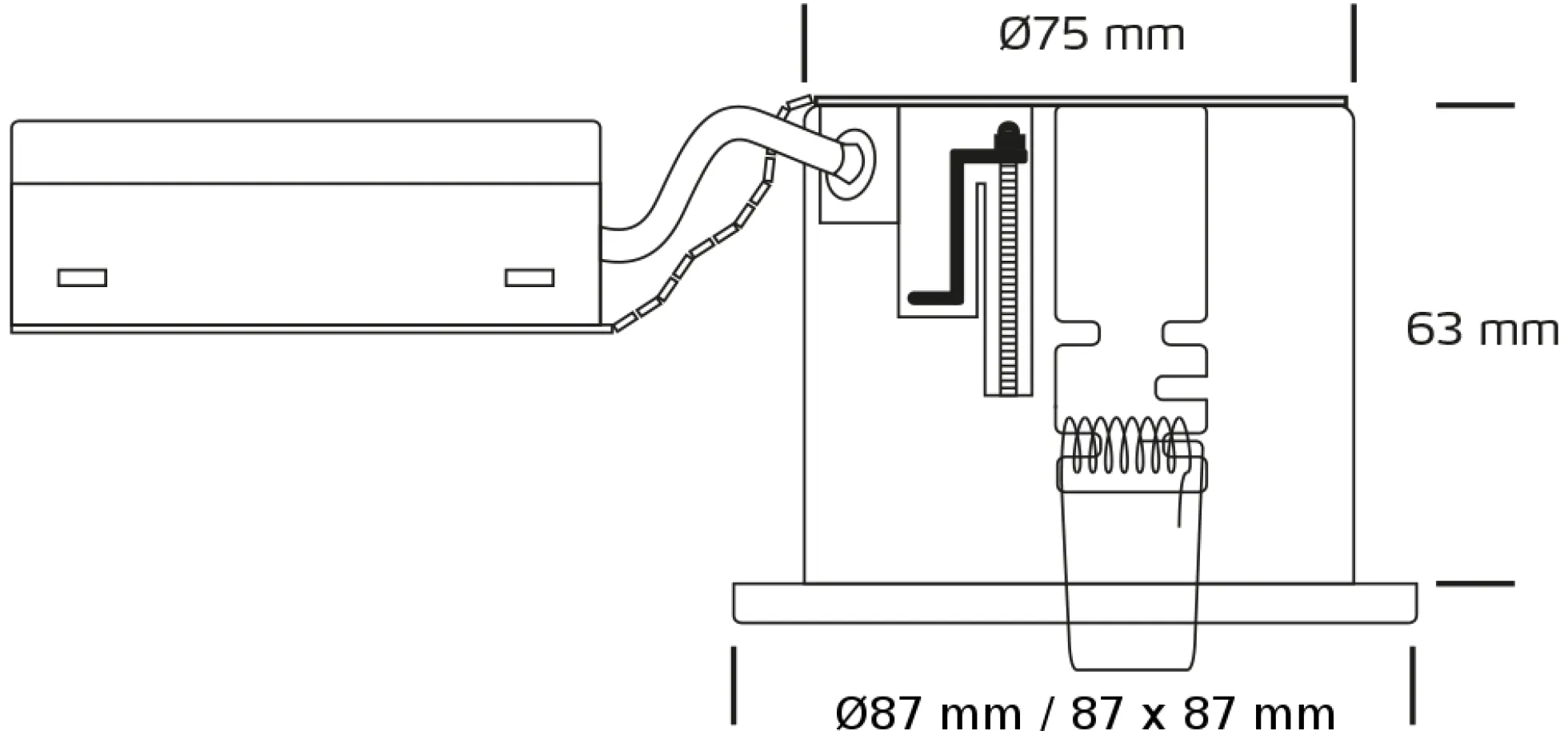 Nordtronic Uni Install indbygningsspot, GU10 (230V), rund, børstet alu