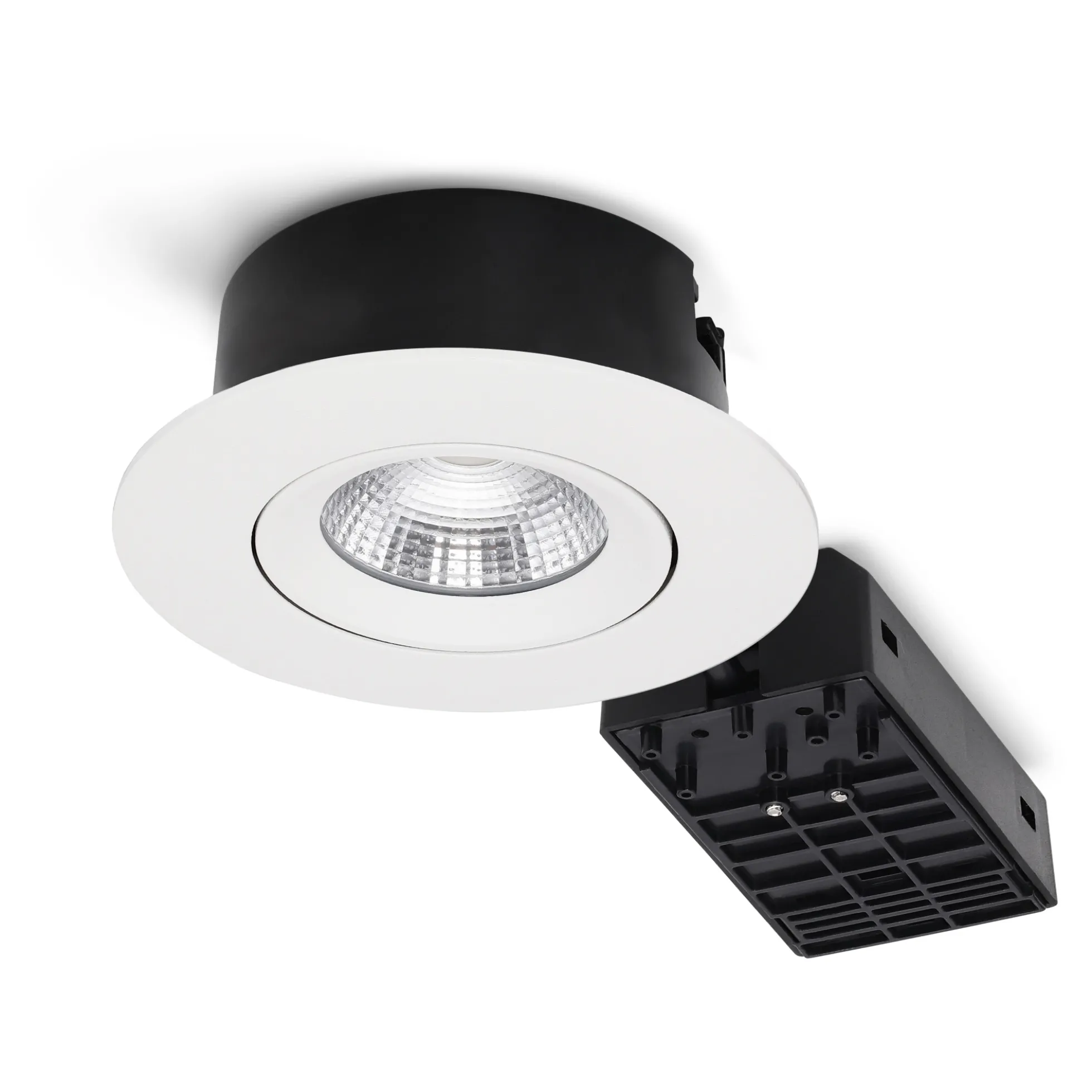 Nordtronic Velia ECO LED indbygningsspot, 230V, 7W, 2700/3000/4000K, CRI90, 500lm, rund