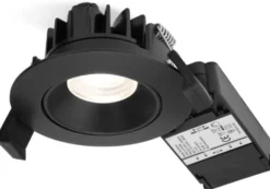 Nordtronic Velia Low Profile indbygningsspot, 230V, 5W, 2700K, CRI>95 rund, mat sort