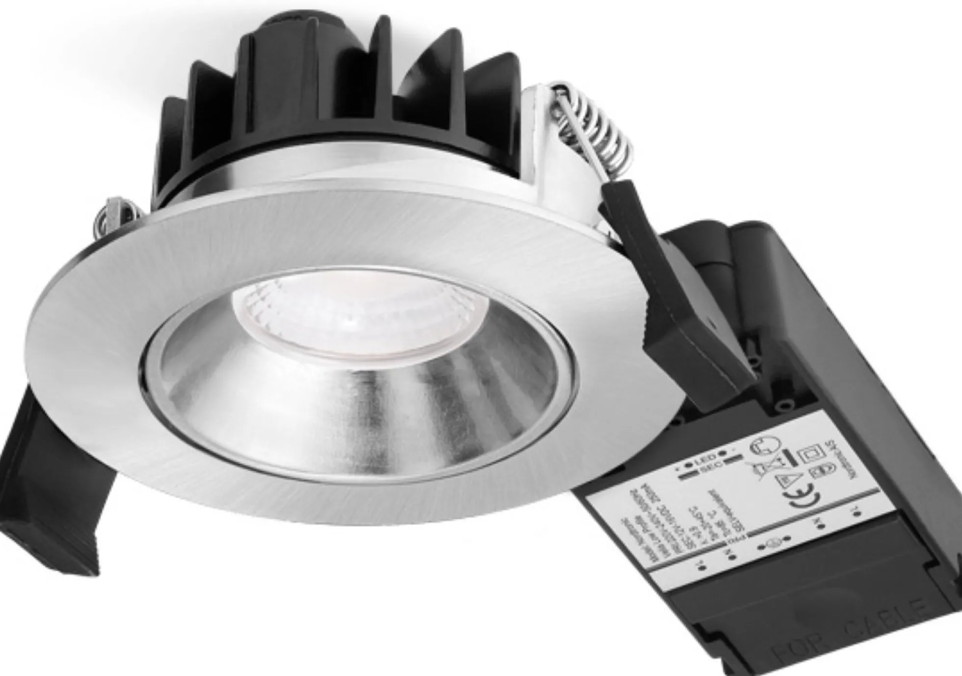 Nordtronic Velia Low Profile indbygningsspot, 230V, CRI>95, rund