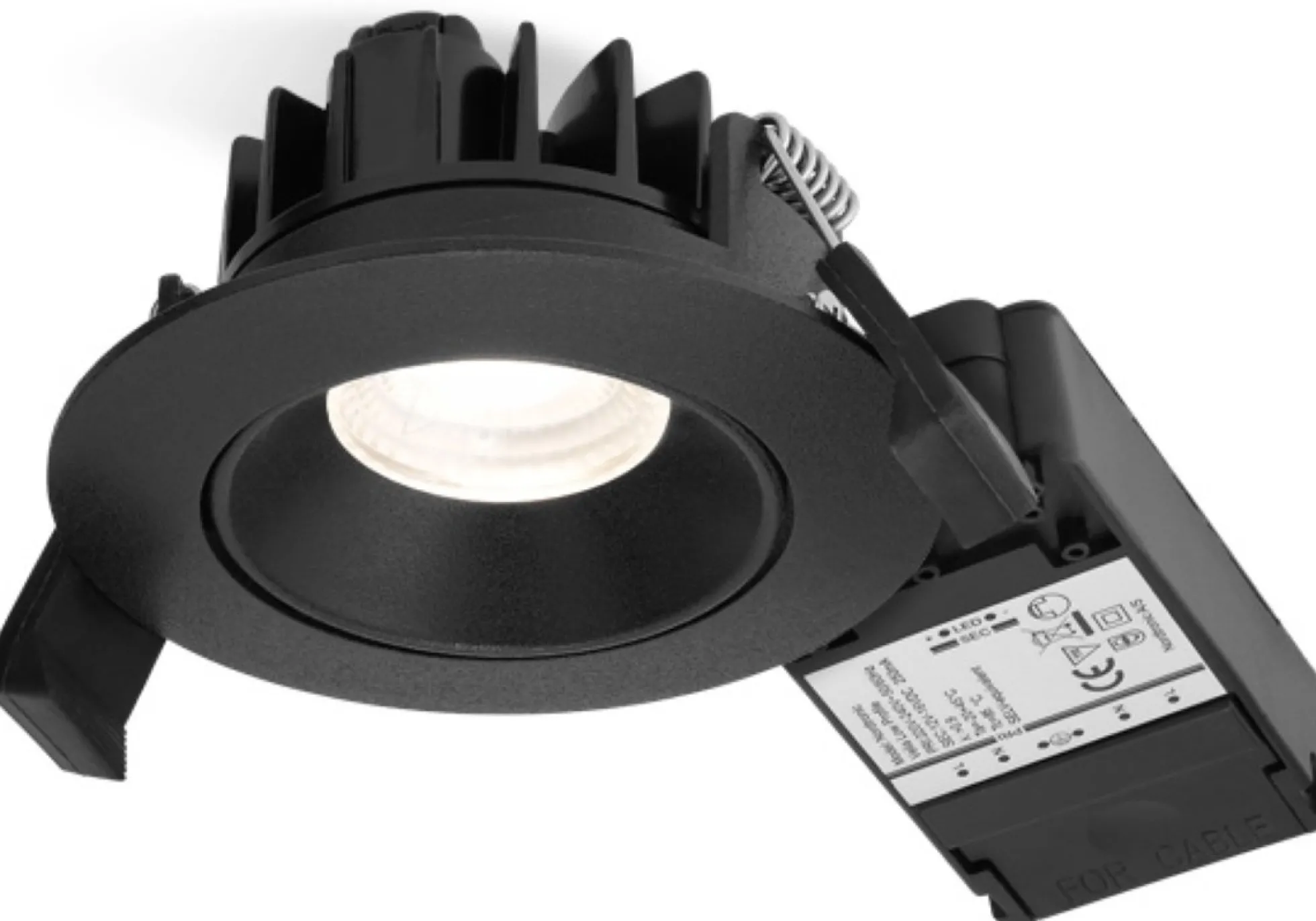 Nordtronic Velia Low Profile indbygningsspot, 230V, CRI>95, rund