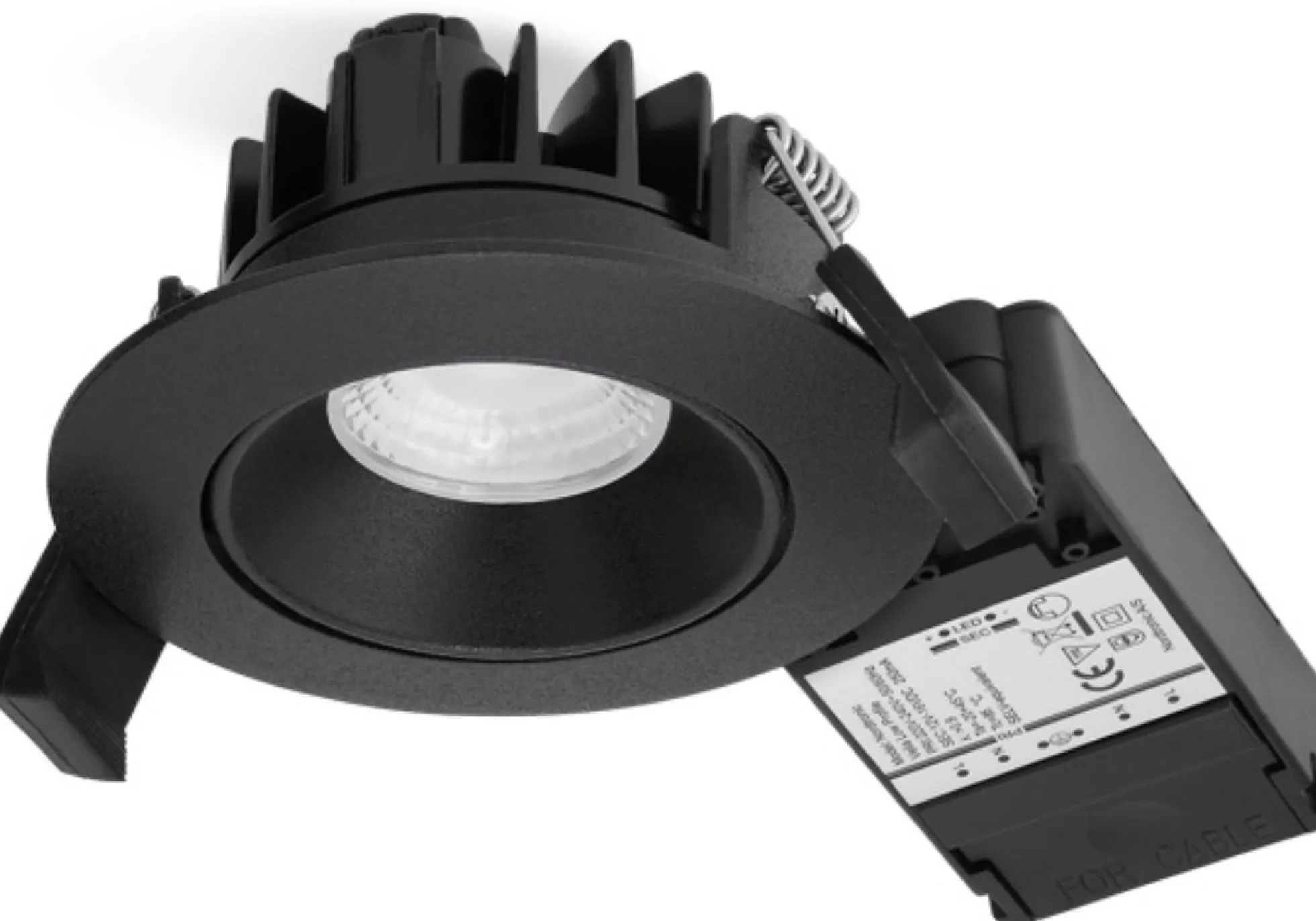 Nordtronic Velia Low Profile indbygningsspot, 230V, CRI>95, rund