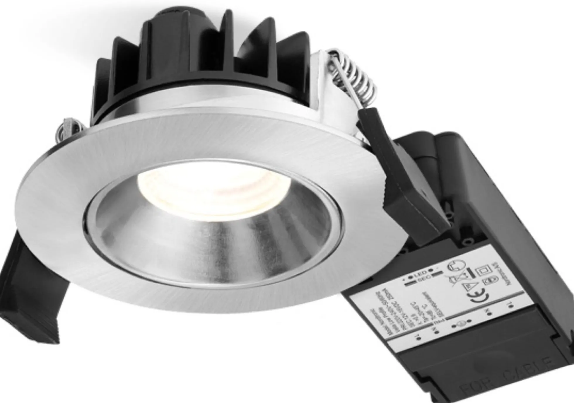 Nordtronic Velia Low Profile indbygningsspot, 230V, CRI>95, rund