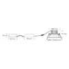 Nordtronic Velia Tilt LED indbygningsspot 230V, 30° kip, 2700K, IP44, 650lm, sort (mat)