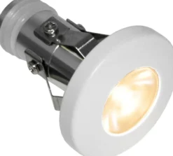 Nordtronic Viola Mini, lille LED-spot til indbygning, 2W / 30° / 2700K / dæmpbar