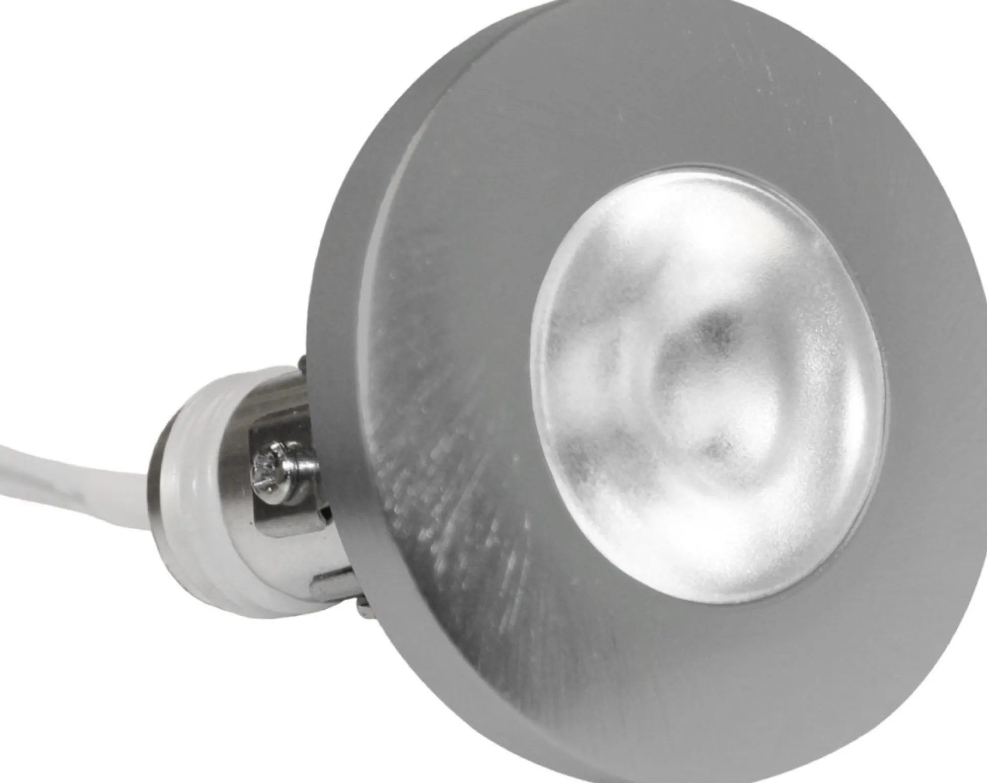 Nordtronic Viola Mini, lille udendørs LED-spot, 2W / 30° / 2700K / dæmpbar - børstet stål