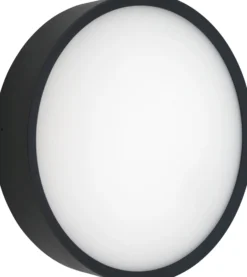 Nordtronic Zoe, udendørs LED væglampe / loftlampe, dæmpbar, sort
