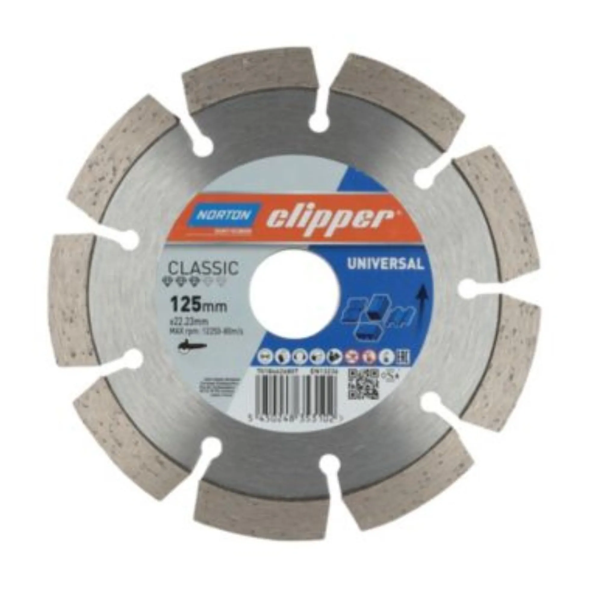 Norton universal diamantklinge, 125 x 22,23 mm