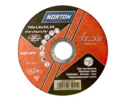 Norton Vulcan skæreskive, 115x1,0x22,2 mm, jern & rustfrit stål, A60T-Bf Inox 41