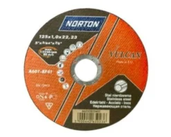 Norton Vulcan skæreskive, 125x1,0x22,2 mm, til stål og rustfrit stål