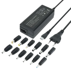 Notebook charger, 15-20 V, 6 A, 90 W, 12 tips, black