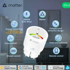 Nous A8M Smart Plug, 16A, Matter