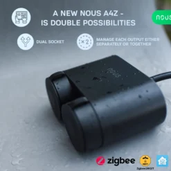 Nous A4Z Dobbelt Outdoor Smart Plug, IP44, Zigbee