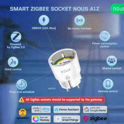 Nous A1Z Smart Plug, Zigbee 3.0 - 2 pak