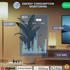Nous A11Z Smart Zigbee Power Strip, stikdåse m. 3 udtag