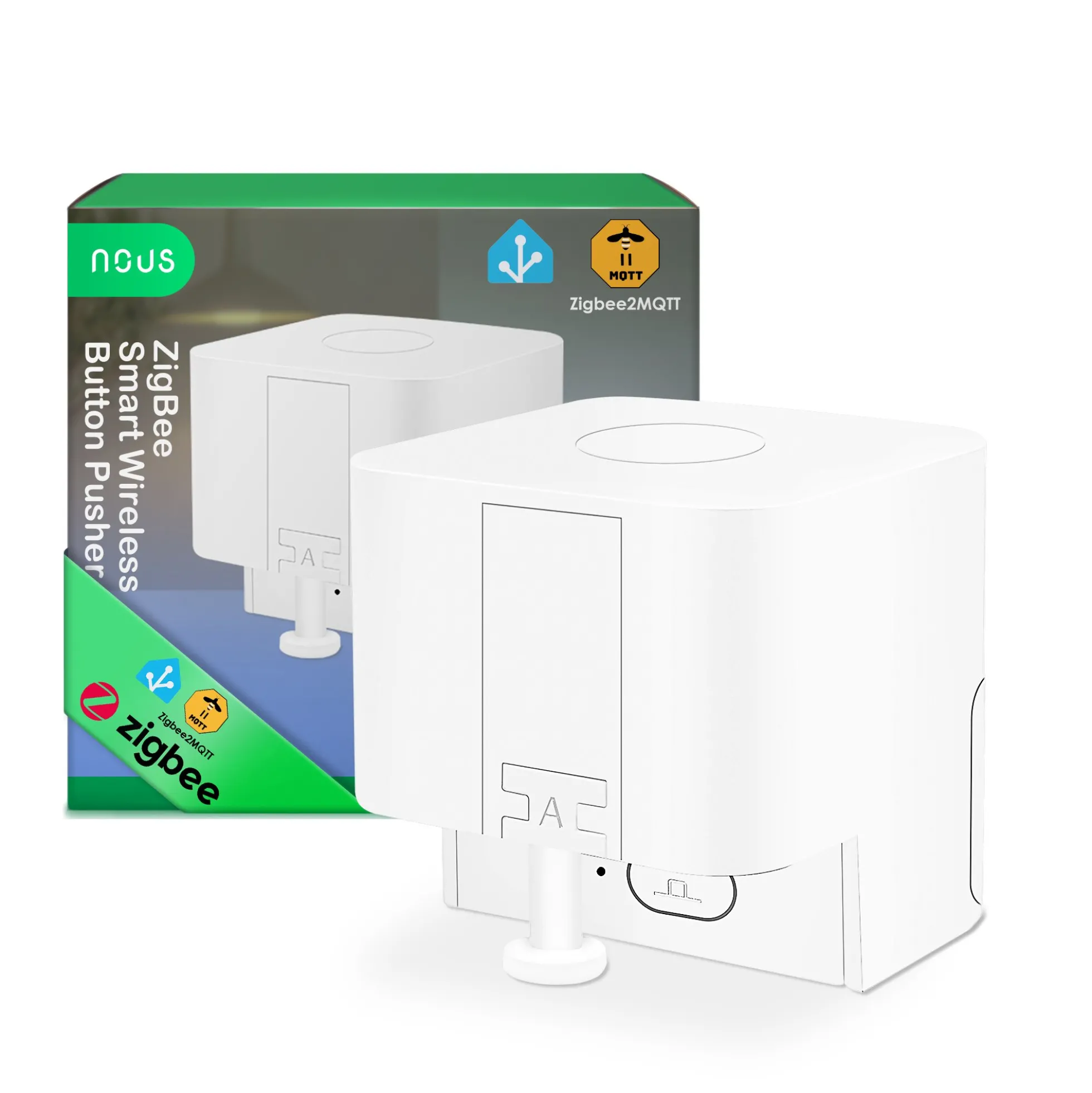 Nous C2 Zigbee fingerbot, smart styring af stikkontakt