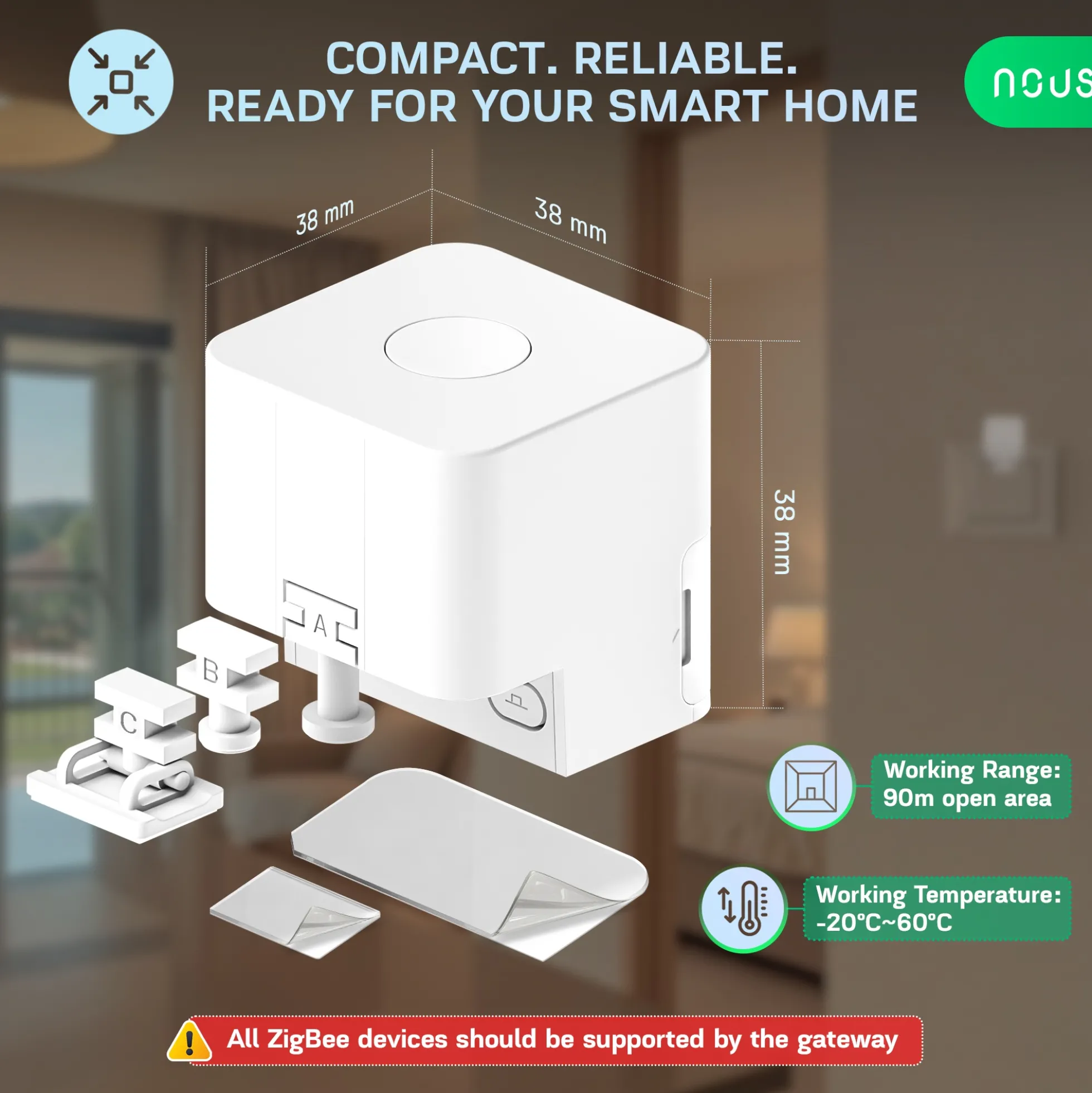 Nous C2 Zigbee fingerbot, smart styring af stikkontakt