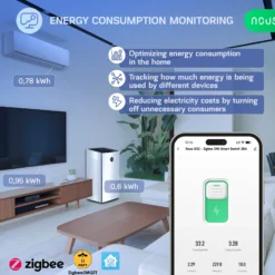 Nous D3Z DIN-skinne relæ, 25A, Zigbee