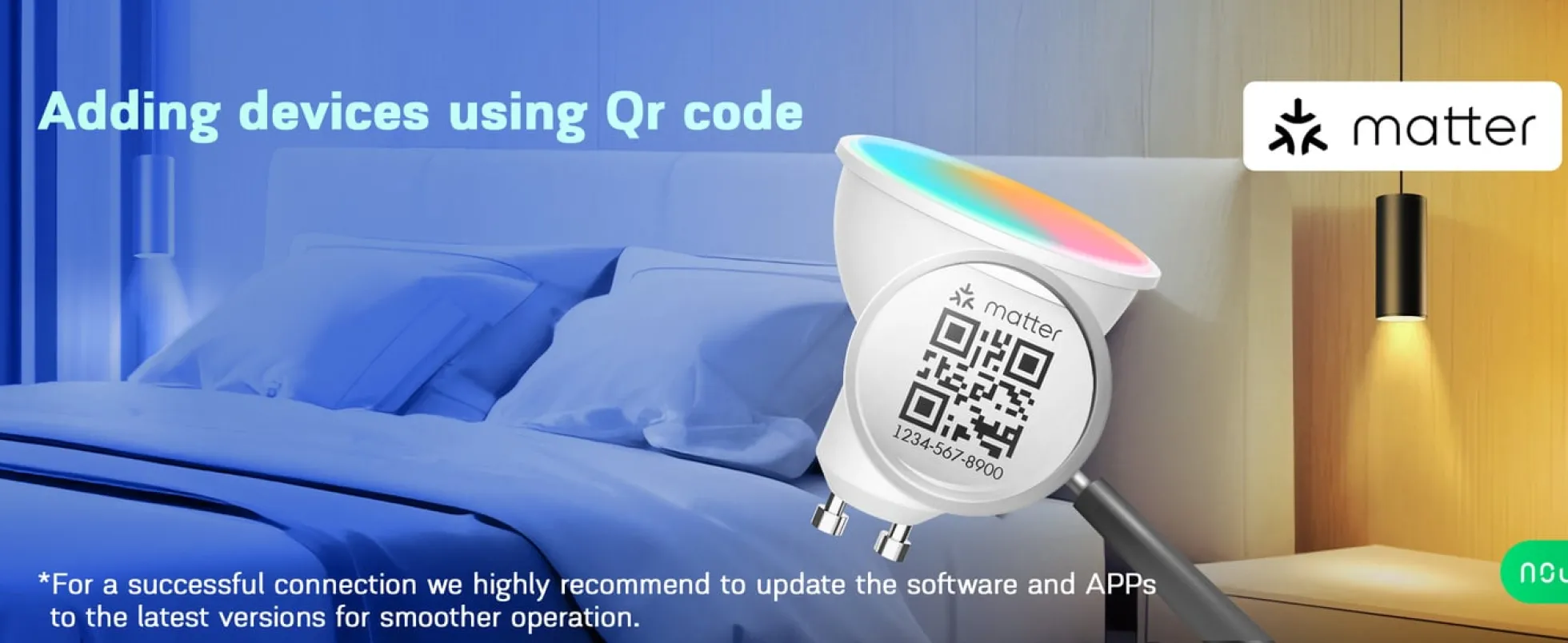 NOUS P8 GU10 Smart Pære, 420lm, 4,5W, Matter - 2 pak