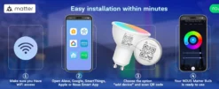 NOUS P8 GU10 Smart Pære, 420lm, 4,5W, Matter - 2 pak