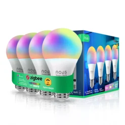 Nous P3Z E27 Smart Pære, RGB, 810lm, Zigbee - 4 pak