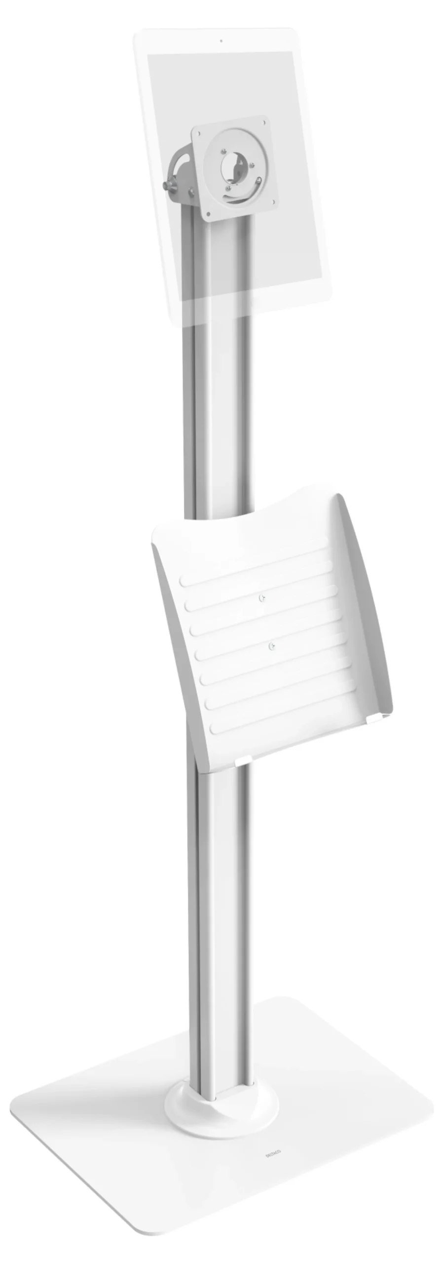 OFFICE gulvstander med brochureholder til tablets, hvid